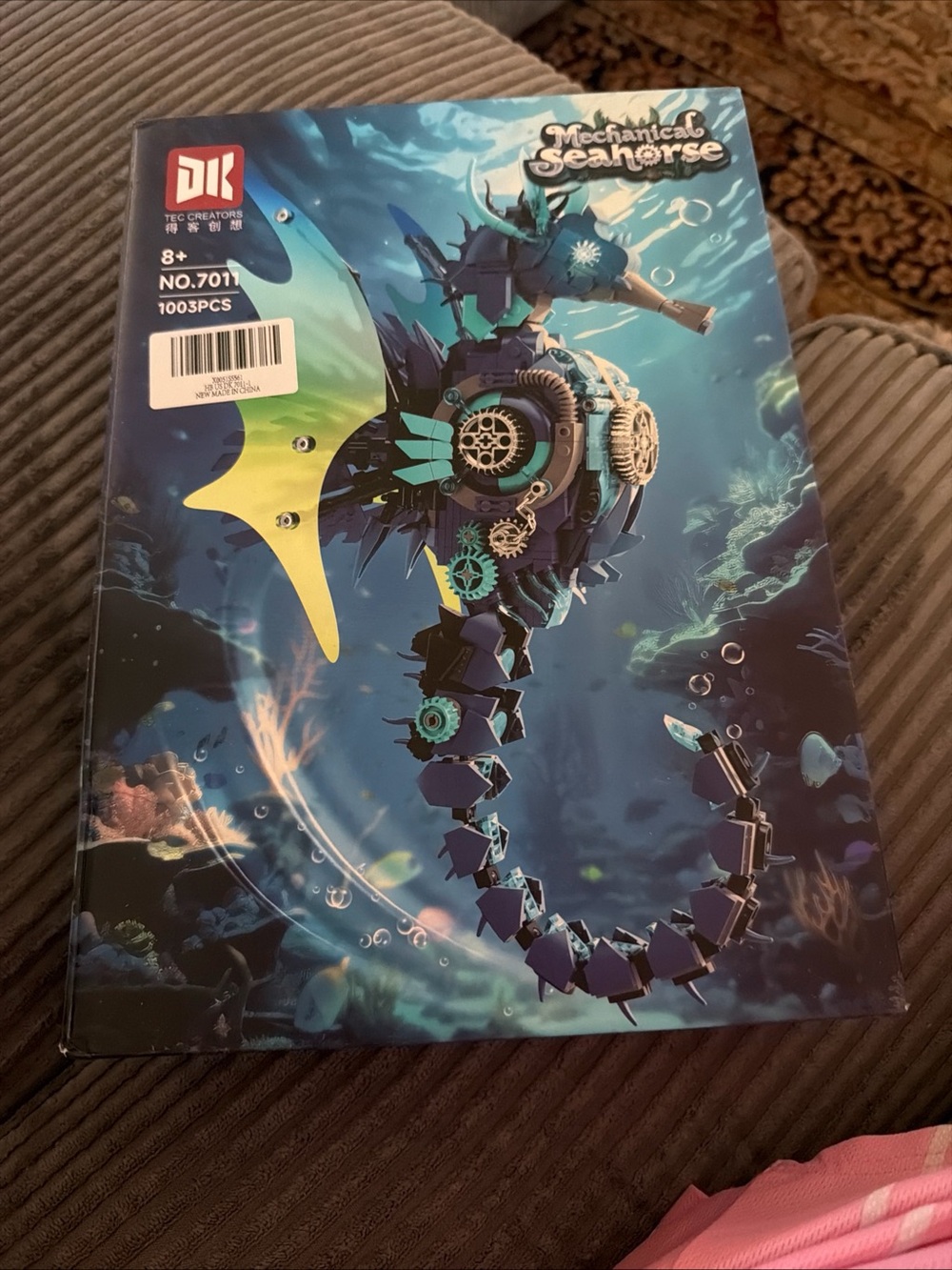 Mechanical Seahorse Building Set - Blue